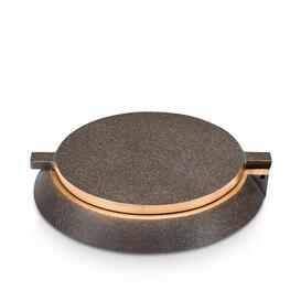 Runder Vasenring aus Aluminium oder Bronze mit Deckel - Beata / Bronze