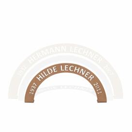 Kleiner Metallbogen mit durchbrochener individueller Schrift - Rosita / Bronze