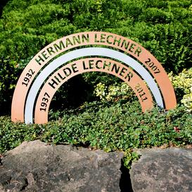 Regenbogen Schrifttr�ger aus Bronze und Edelstahl - 3-teiliges Set - Iris / Bronze-Edelstahl-Bronze