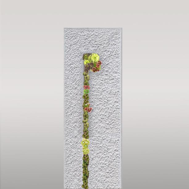 Modernes Urnengrabmal mit vertikaler Bepflanzung - Cliento Flores