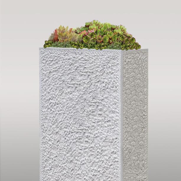 Modernes Urnengrabmal mit oberseitiger Bepflanzung - Cliento Viola