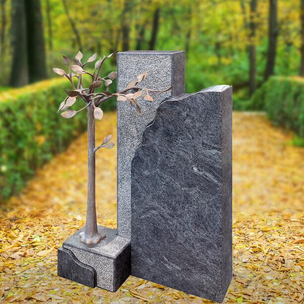 Modernes Urnengrabmal mit Lebensbaum in Bronze - Avola
