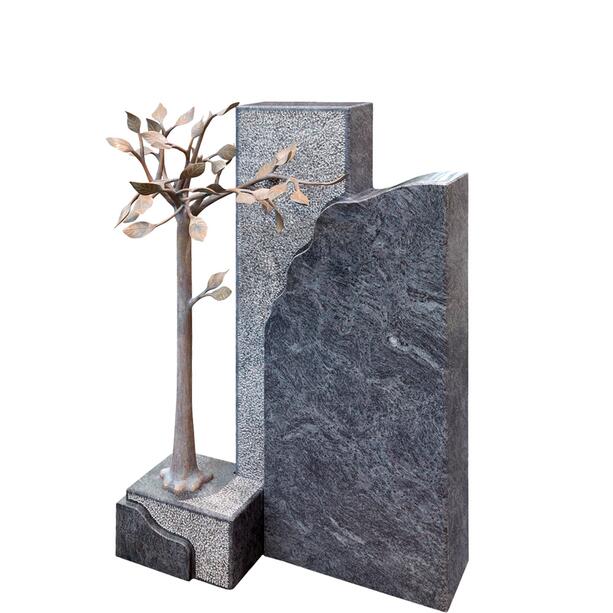 Modernes Einzelgrabmal mit Lebensbaum in Bronze - Avola