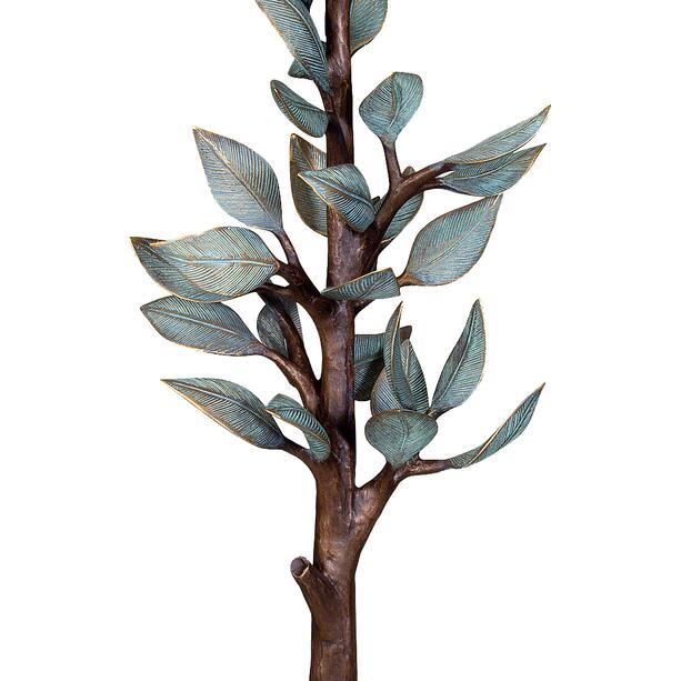 Einzelgrab Grabstein Kombination mit Lebensbaum aus Bronze - Corentine