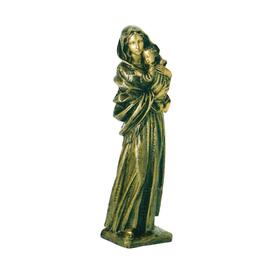 Maria mit Kind im Arm als Grab Bronzeskulptur - Madonna...