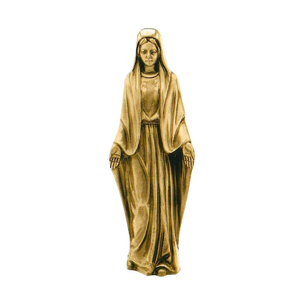 Stilvolle Maria Bronzeskulptur für das Grabmal - stehend - Madonna Impana
