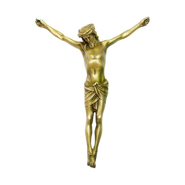 Schöner Christuskorpus aus Bronze - erhabener Jesus mit Dornenkranz - Jesus Nobilis