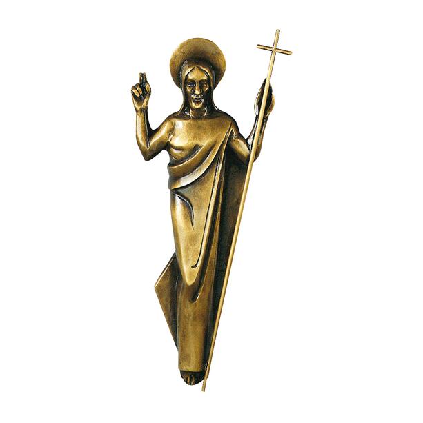 Segnender Jesus Christus mit Kreuz als hochwertige Bronzefigur  - Christus Salus