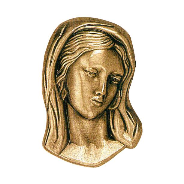 Stilvolles Bronze Grabmal Wandrelief einer Madonna - Madonna Onana