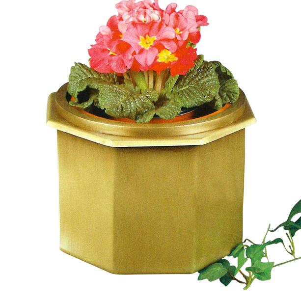 Exklusive Grab Blumenschale aus Metall mit Einsatz - Chloe