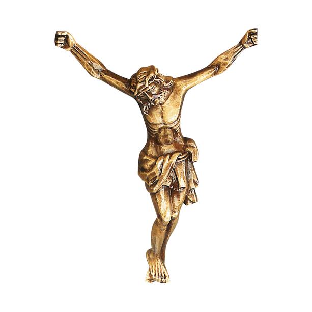 Bronzener Christuskorpus als stilvoller Grabschmuck - Handarbeit - wetterfest - Christus Lauda