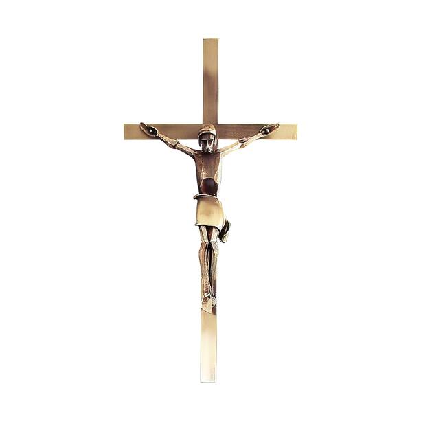 Metall Christusfigur am Kreuz - Handarbeit - Sankto