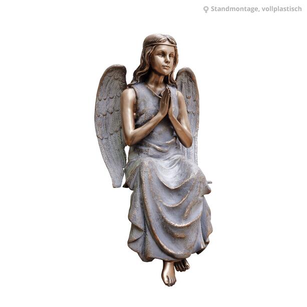 Bronze Engel Figur zum Hinsetzen - Engel Donna