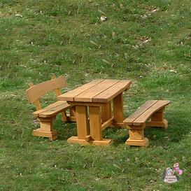 Kinder Sitzgruppe mit Tisch und Bnken aus Holz - Little...
