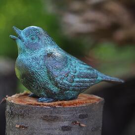 Sitzende Vogel Bronzeskulptur fr Grber - Kanu