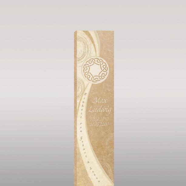 Einzelgrab Stele mit keltischem Ornament - Amelia Signum