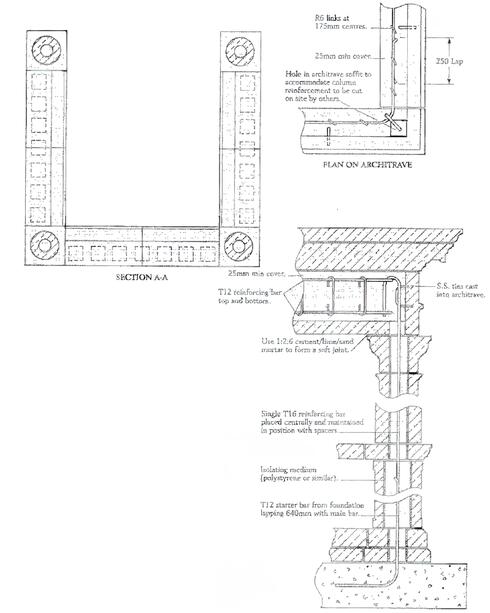 Sandsteinguss Pavillon mit Säulen und Balustrade - quadratisch - Eremitage