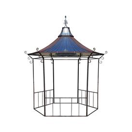 Sechseckiger Pavillon aus Schmiedeeisen - farbig -...