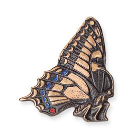 Bunte Schmetterling Tierfigur für Wandmontage - Bronze -...