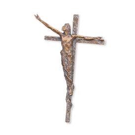 Bronze Grabfigur - Jesus am Kreuz - stilistisches Design...