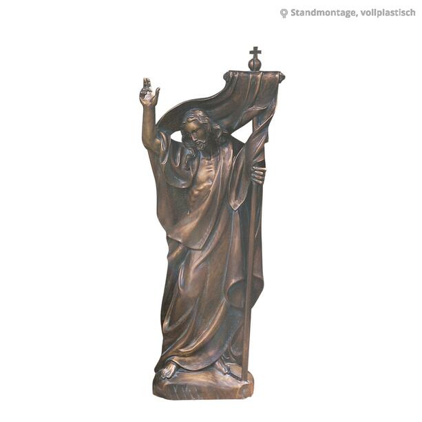 Christus Auferstehung Skulptur aus Bronze - Christus Auferstehung / 70x30x16cm / braun