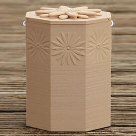 Erinnerungsdose mit Bl�tenrelief - floral & zeitlos -...