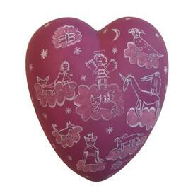 Besondere Herzurne f�r Haustiere mit Kinderzeichnungen -...