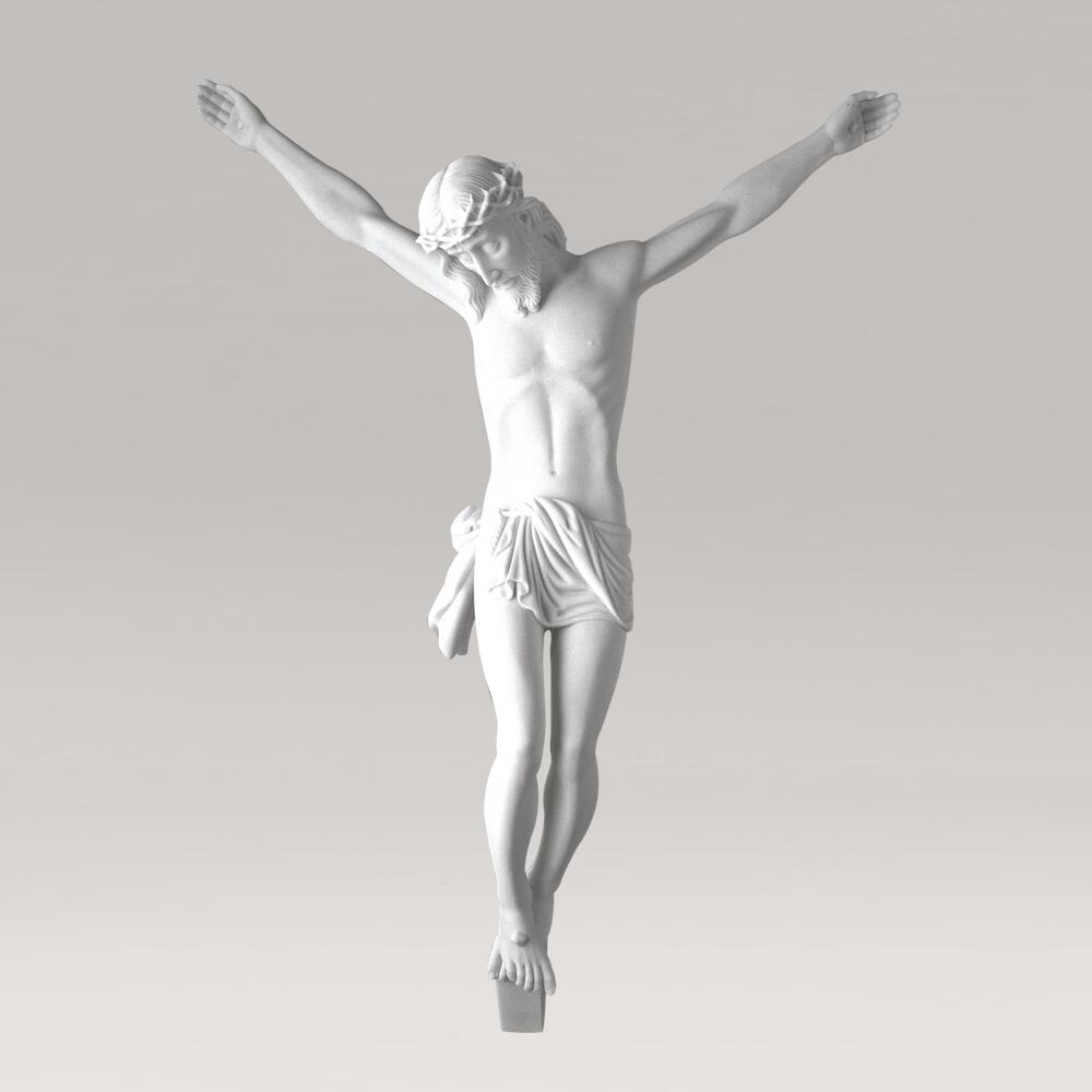 Sargkreuz aus Blech oder Kunststoff mit Jesus-Figur galv behandelt 