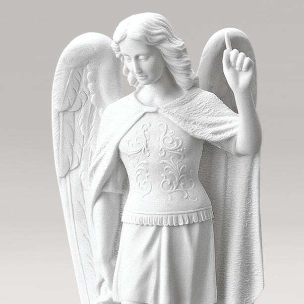 Engelfigur aus Marmorguss kaufen - Engel mit Drachen
