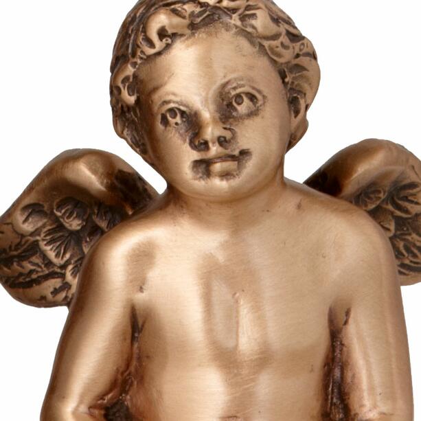 Engel Figur Bronze Kantenhocker - Angelo Flossa