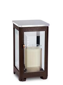 Bronze Grablaterne mit Edelstahldeckel / hellbraun - Ronda