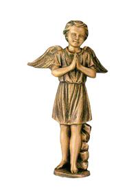 Betender Engel Skulptur Bronze - Angelus Monda / 26cm (Höhe)