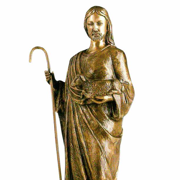 Bronze Skulptur Jesu Christi als Hirte - Christus Guter Hirte / 79cm (Hhe)