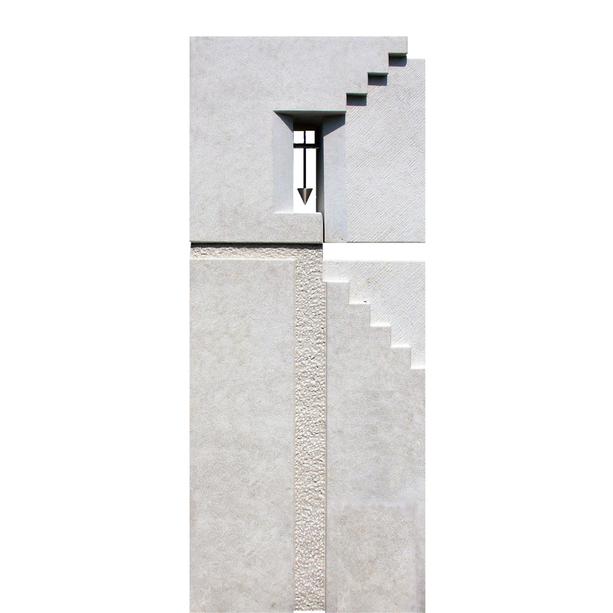 Kalkstein Grabmal modern mit Stufen Gestaltung - Matera