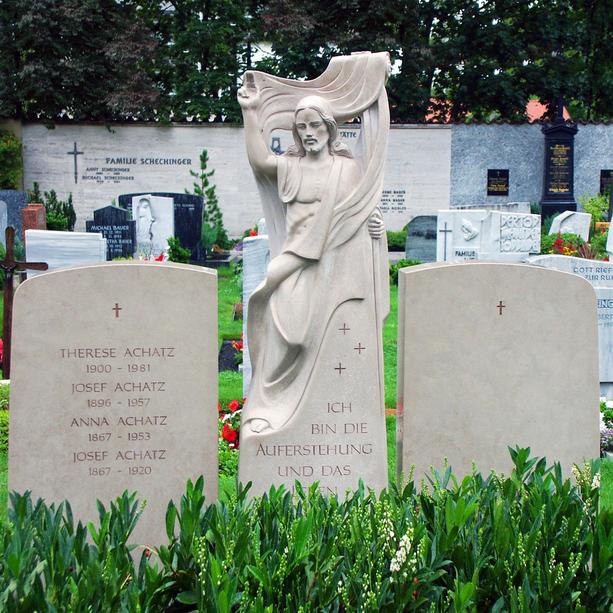 Großer Grabstein Familiengrab Jesus Christus Figur - Orino