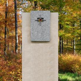 Grabmal Doppelgrab Naturstein moderne Gestaltung - Pandino