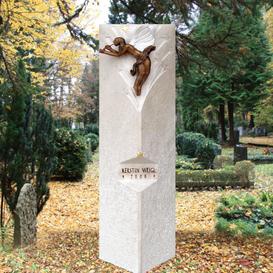Grabstein mit Bronze Engelfigur kaufen - Indriel
