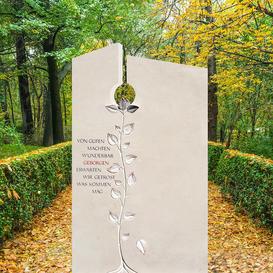 Urnengrab Grabstein mit Baum Symbol - Fiola