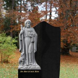 Granit Grabstein poliert Christus Hirte Statue - Unico