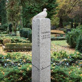 Granit Urnengrabstein mit Vogel Figur kaufen - Avis
