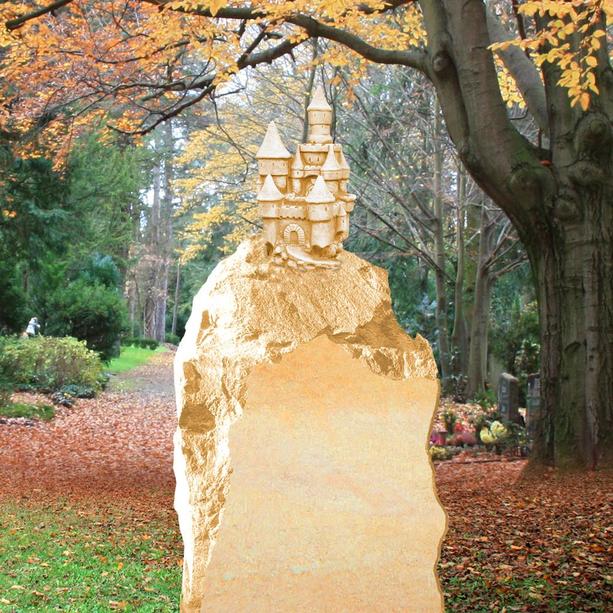 Sandstein Felsen Grabmal mit Burg - Rapunzel