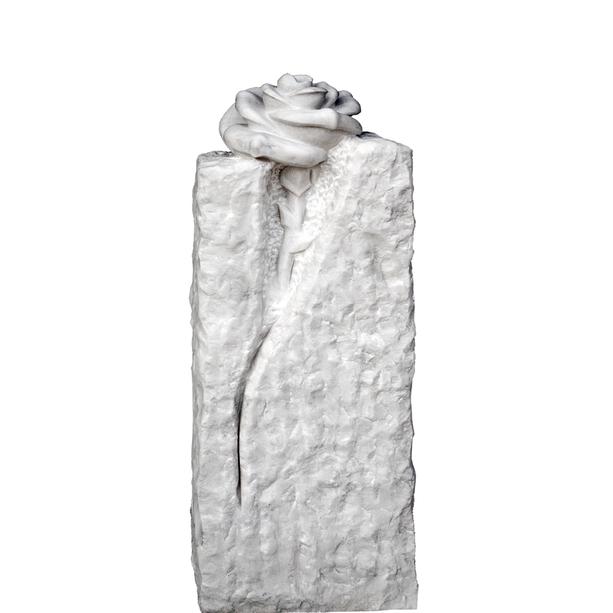 Marmor Doppelgrab Stele Rosenblüte - Casina