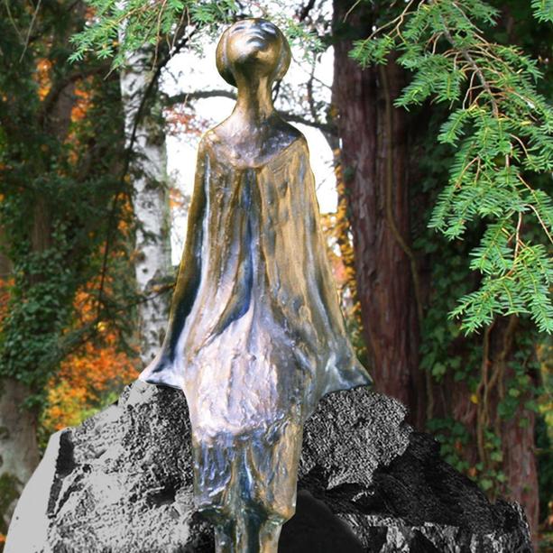 Naturstein Grabmal Doppelgrab mit Bronze - Claire