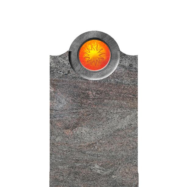 Grabstein Doppelgrab mit Glas Sonne - Pepinot