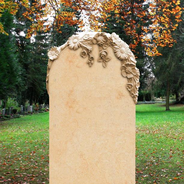 Familiengrab Grabstein mit Blumen - Corvina