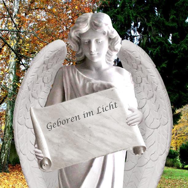 Großer Grabstein mit Engel Statue - Fortuna