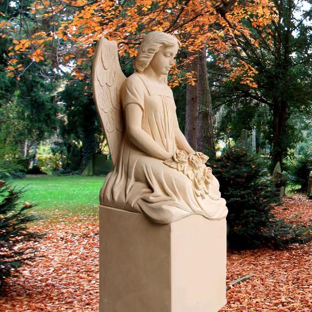 Friedhofsengel Grabmal Sandstein Bildhauer - Seduto