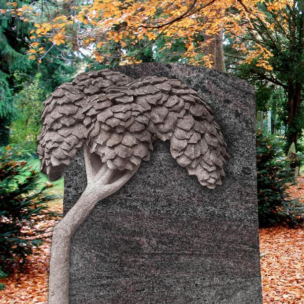 Gedenkstein Urnengrab mit Lebensbaum - Mandaleen