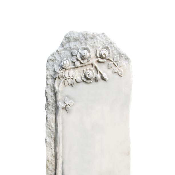 Grabstein Doppelgrab Marmor mit Blumen - Claranda
