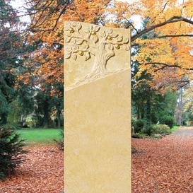 Grabmal Urnengrab Sandstein mit Baum - Miranda